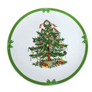 Yule Tide Christmas Tree Dinner Plate